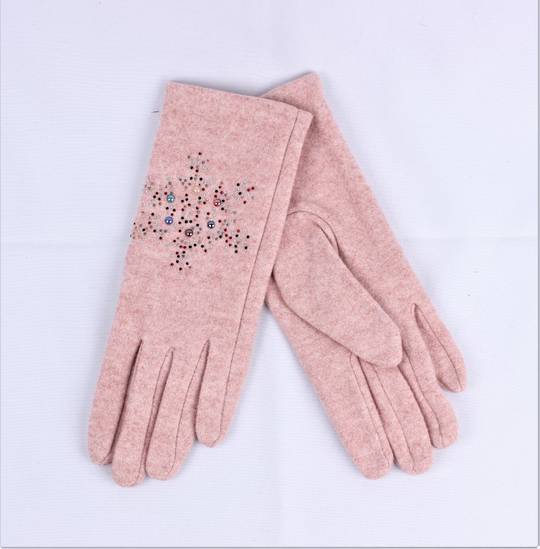 Shackelford ladies beaded glove pink Style; S/LK4850